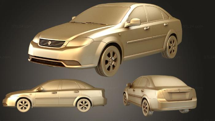 Автомобили и транспорт (Daewoo Gentra 2016, CARS_1246) 3D модель для ЧПУ станка